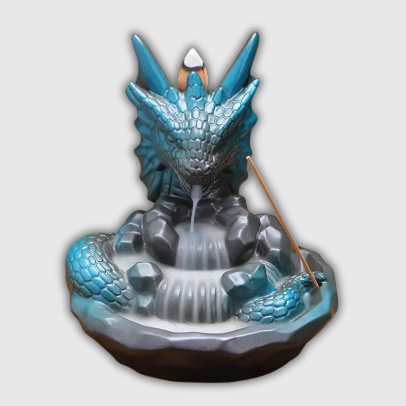 Dragon Backflow Incense Burner – Ceramic Waterfall Holder