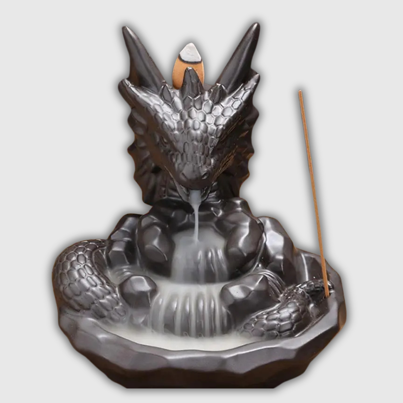 Dragon Backflow Incense Burner – Ceramic Waterfall Holder