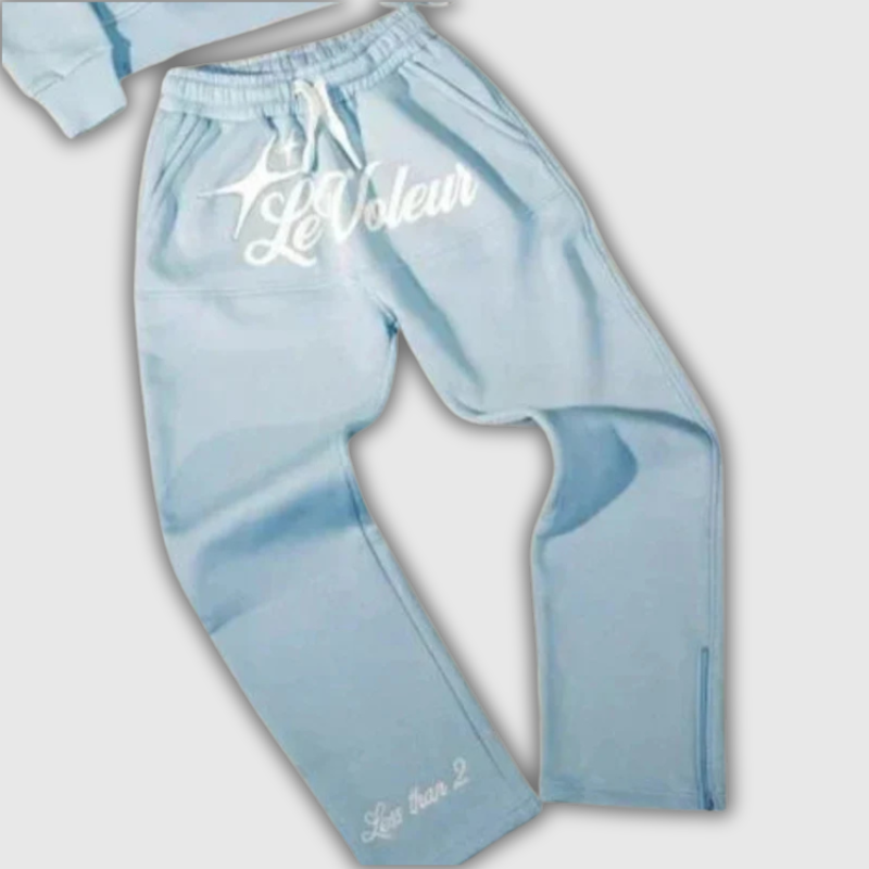Streetwear Rhinestone Hip Hop Two-Piece Set – Hoodie & Sweatpants
