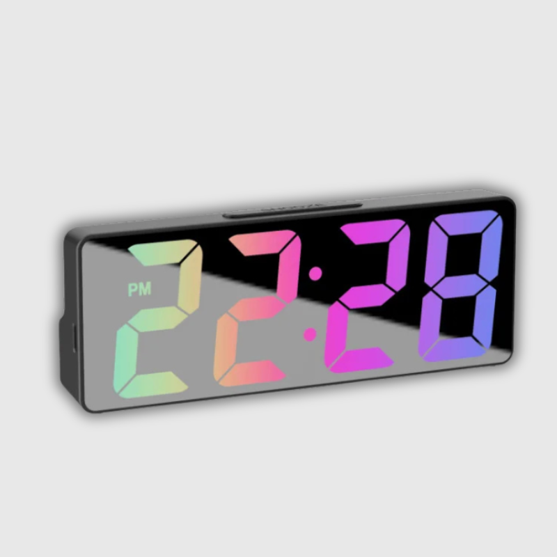 LED Digital Alarm Clock with Temperature Display & Adjustable Brightness