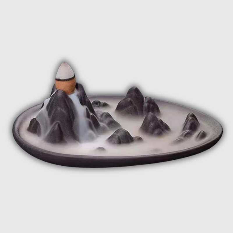 Backflow Incense Burners Waterfall Tower Ceramic Incense Cone Burner For Aromatherapy and Home Decor