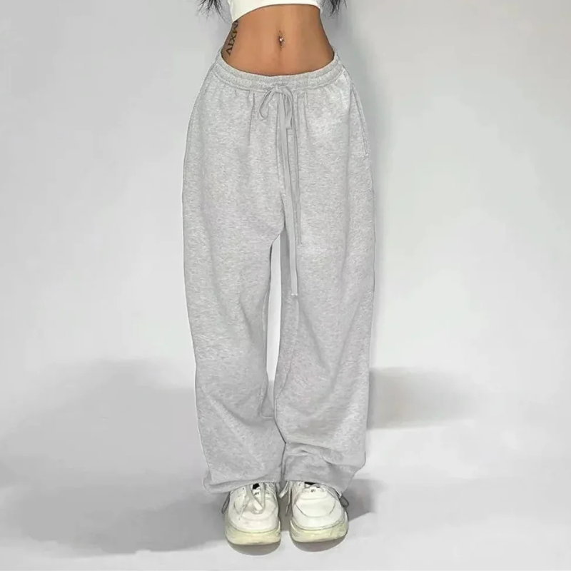 Y2K Retro Baggy Wide-Leg Sweatpants – Women’s Oversized Streetwear