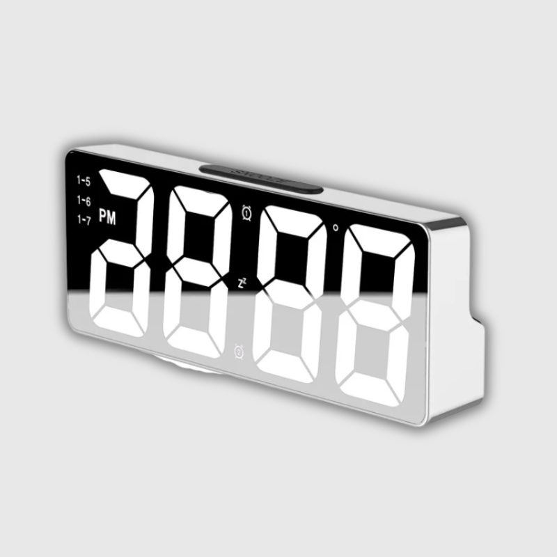 LED Digital Alarm Clock with Temperature Display & Adjustable Brightness