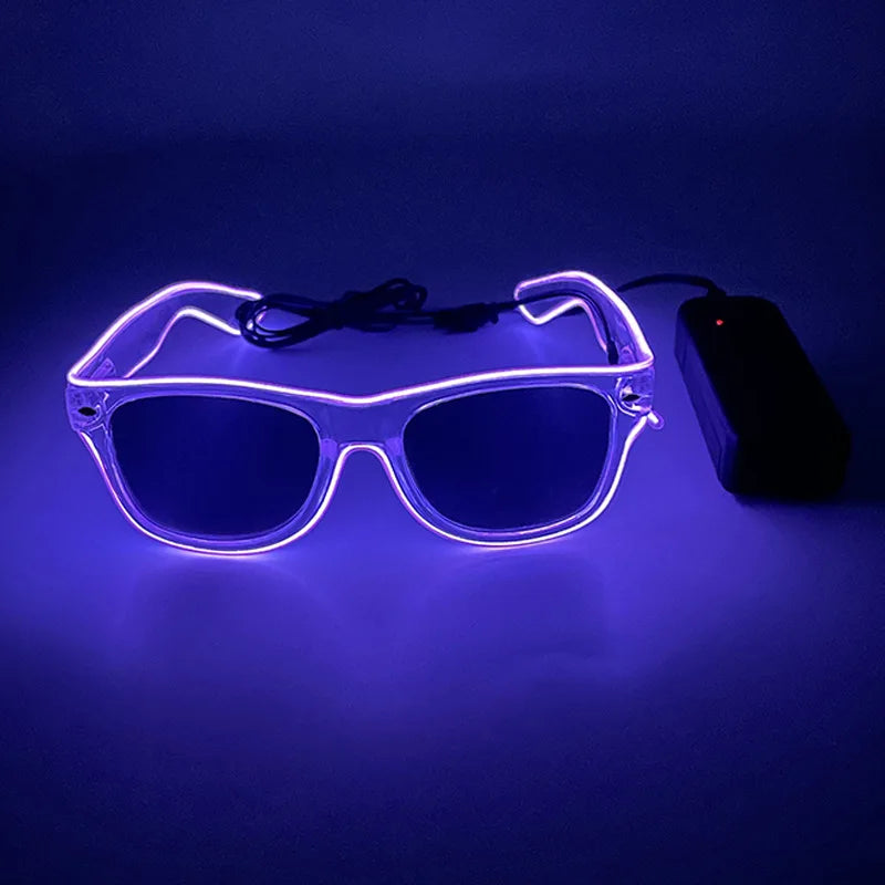 LED Light-Up Party Glasses – Glowing Rave & Festival Sunglasses