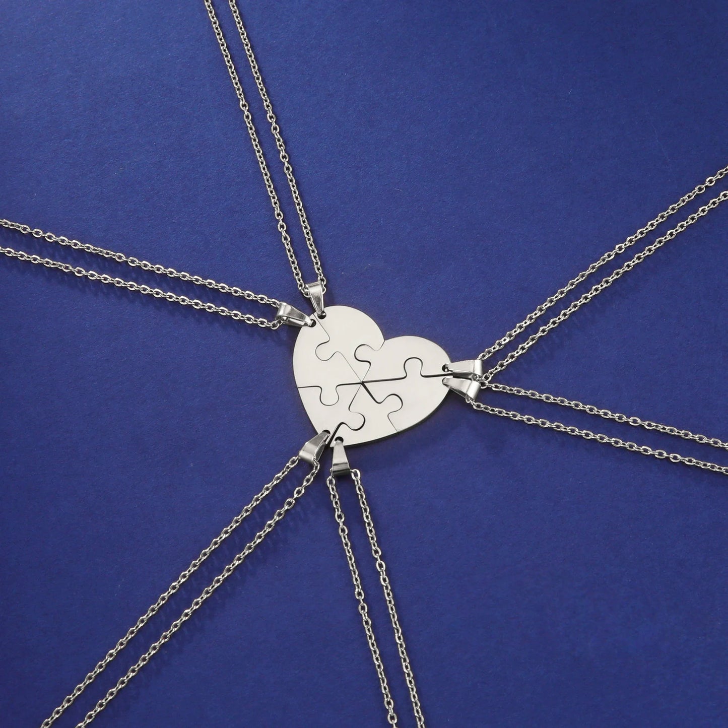 Luxeuria Luxe Love Heart Puzzle Pendant Necklace Set