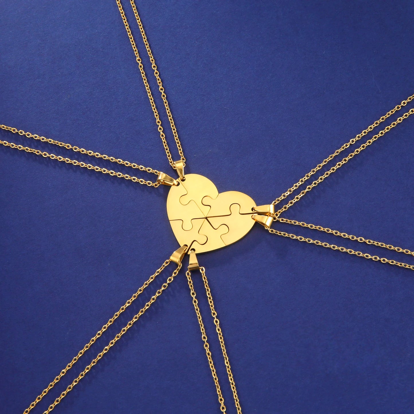 Luxeuria Luxe Love Heart Puzzle Pendant Necklace Set