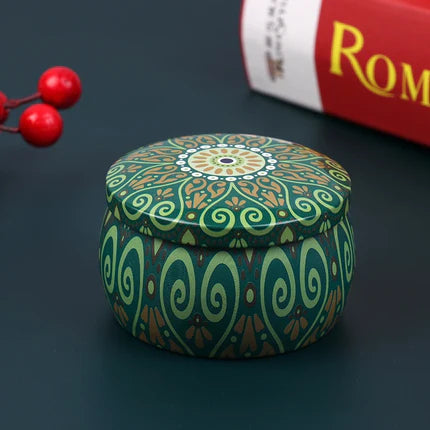Vintage Metal Candle Tin – Multi-Use Storage Jar