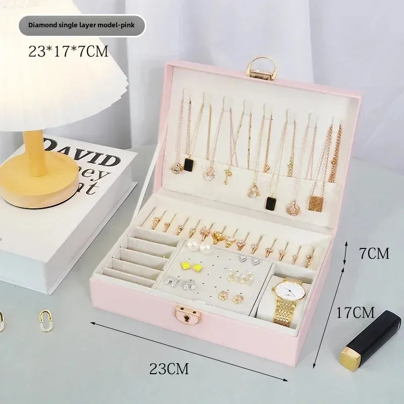 Luxeuria Luxe Diamond Shaped Lockable Jewelry Drawer