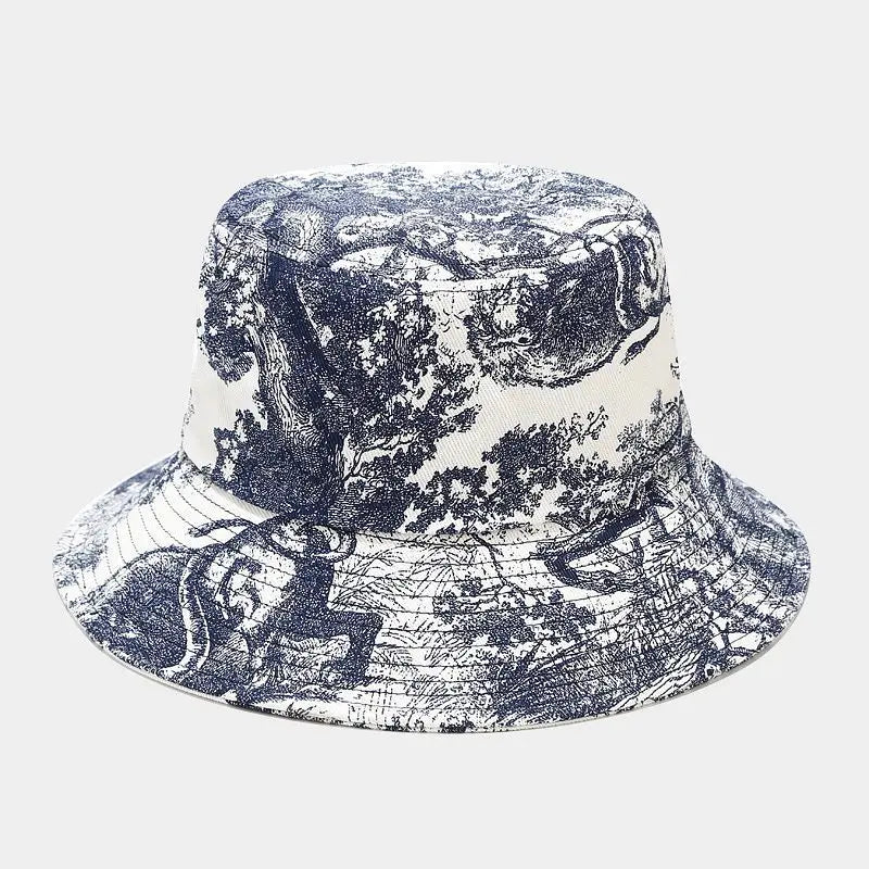 Unisex Tie-Dye Chinese Art Bucket Hat – Summer Pullover Edition