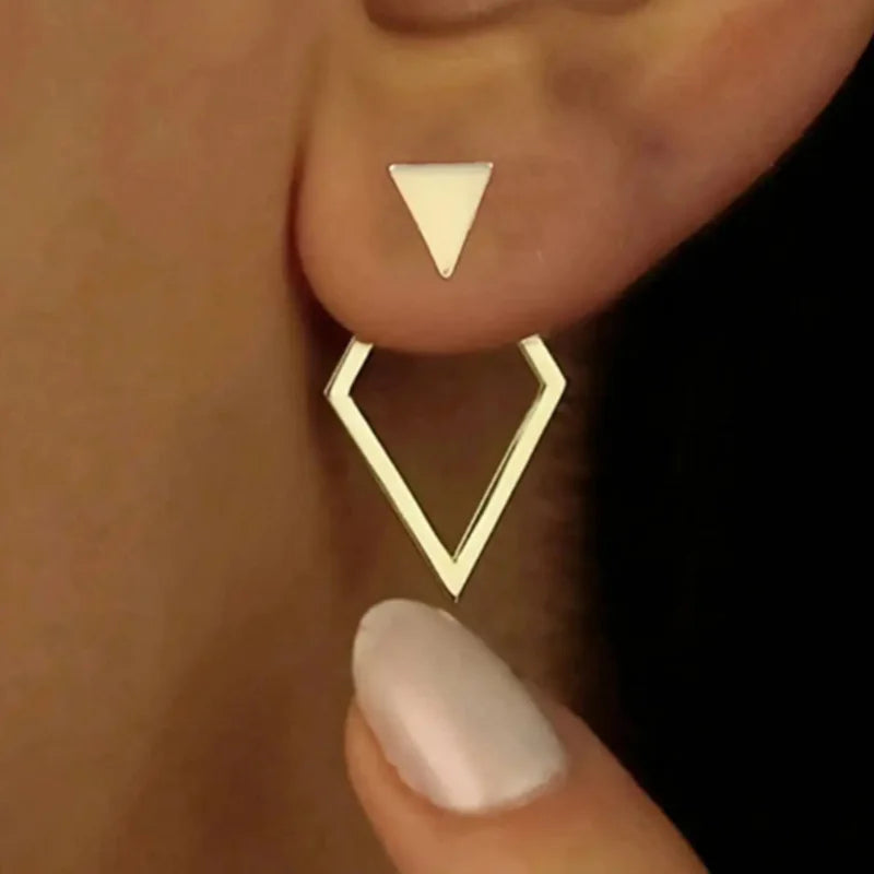 Luxeuria Luxe Retro Geometric Stud Earrings