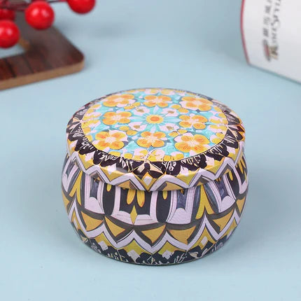 Vintage Metal Candle Tin – Multi-Use Storage Jar