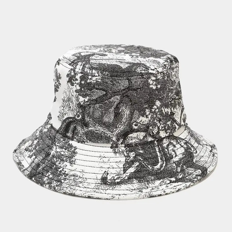 Unisex Tie-Dye Chinese Art Bucket Hat – Summer Pullover Edition