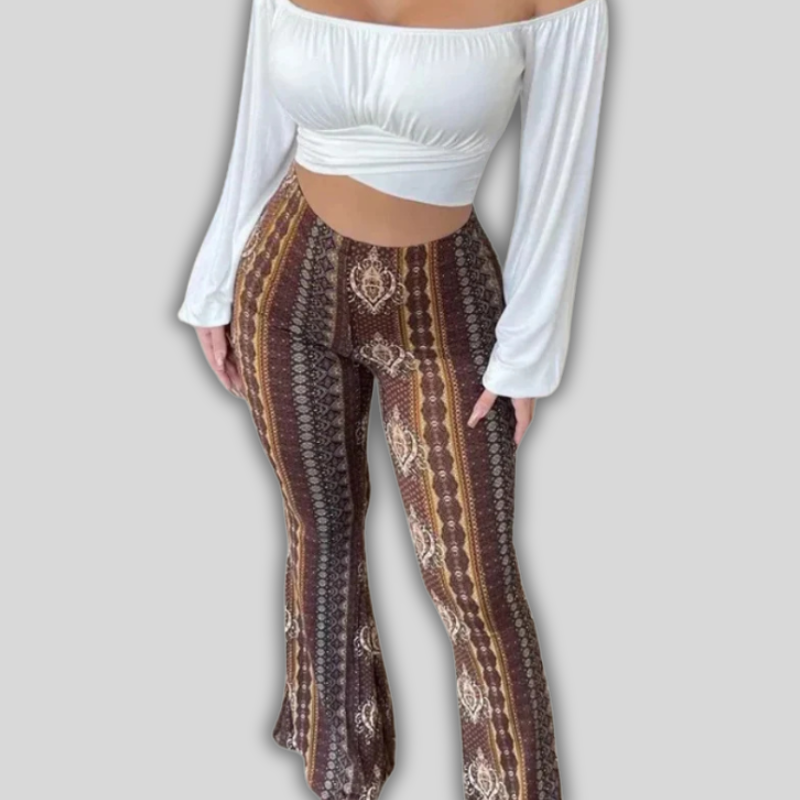 Boho Street Style Tie-Dye Flared Pants – Women's Indie Chic - Collection