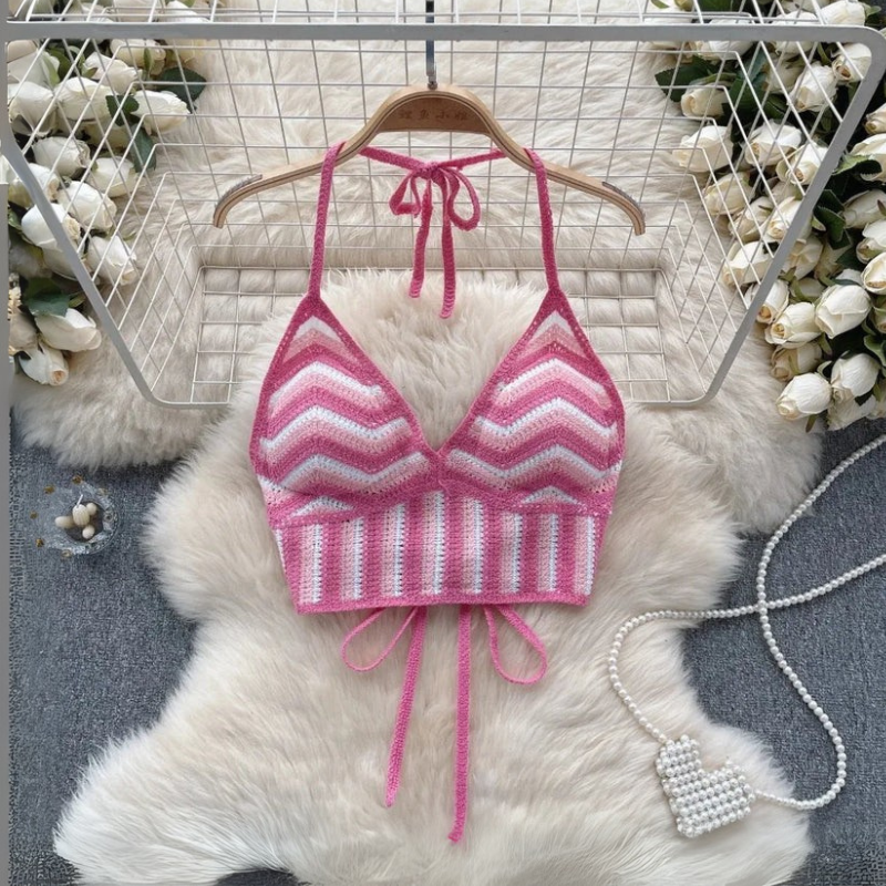 Boho Chic Crochet Halter Top – Women's Summer Beachwear - Collection