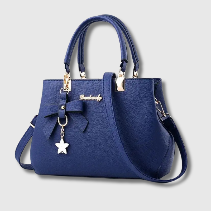 Luxeuria Luxe Elegant Messenger Tote with Floral Pendant