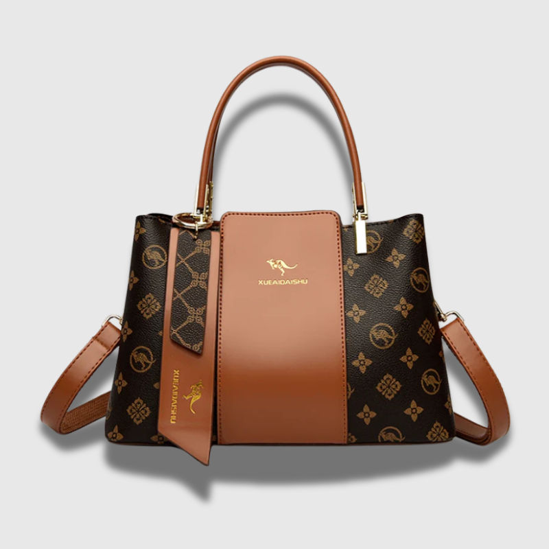 Luxeuria Luxe Vivienne Print Shoulder Bag – Soft Leather Designer Tote