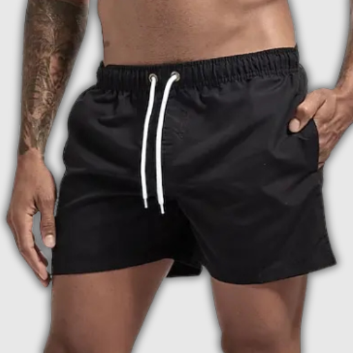 Men’s Printed Quick-Dry Swim Shorts with Pockets