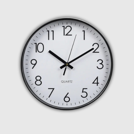 Non-Ticking Silent Wall Clock – 12 Inches