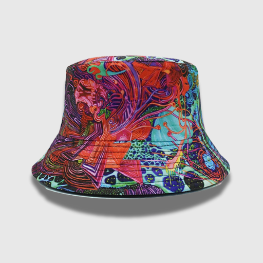 Graffiti Cartoon Bucket Hat – Reversible Summer Sun Cap for Men & Women