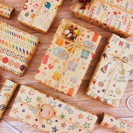 Birthday Wrapping Paper Sheet – 50 x 70 cm