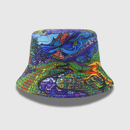 Graffiti Cartoon Bucket Hat – Reversible Summer Sun Cap for Men & Women