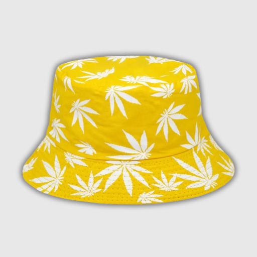 Weed Print Bucket Hat – Unisex Summer/Autumn Festival Cap - Multicolour Bucket Hat