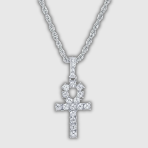 Luxeuria Luxe Hip Hop Cross Pendant Necklace with 4mm Zircon Tennis Chain