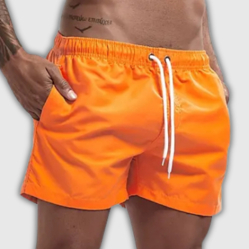 Men’s Printed Quick-Dry Swim Shorts with Pockets