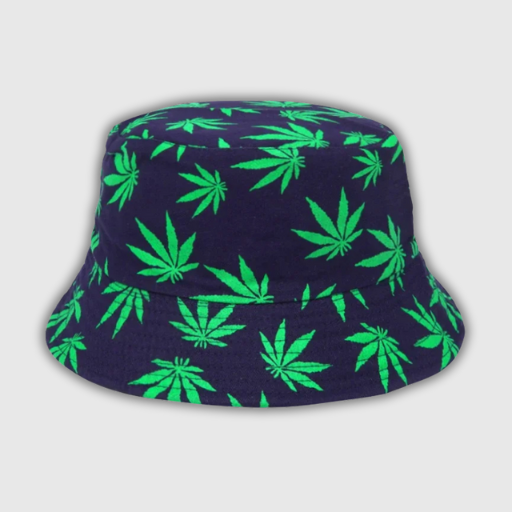 Weed Print Bucket Hat – Unisex Summer/Autumn Festival Cap - Multicolour Bucket Hat