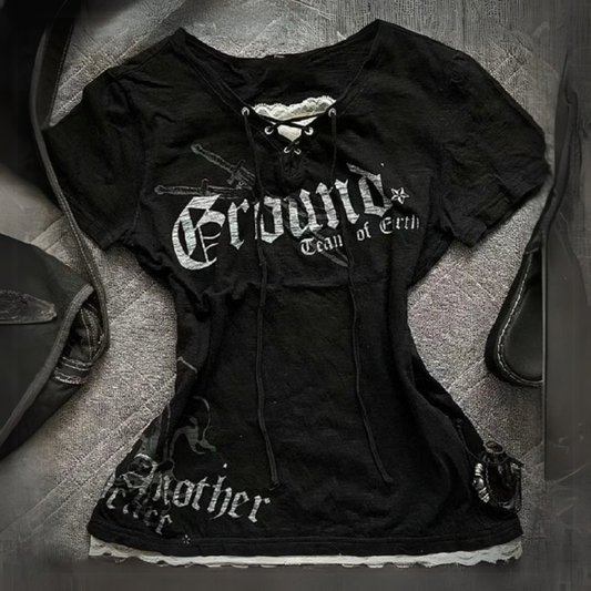 VixenEdge Y2K Gothic Crop Tee - Collection