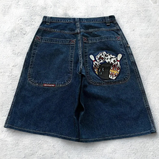 Nightwave Y2K Wide-Leg Denim Pants