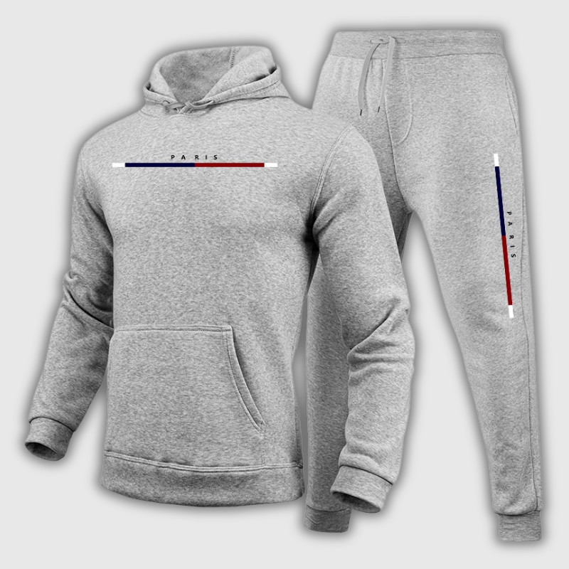 Men’s Autumn Hooded Tracksuit — 2-Piece Casual Gym & Jogger Set