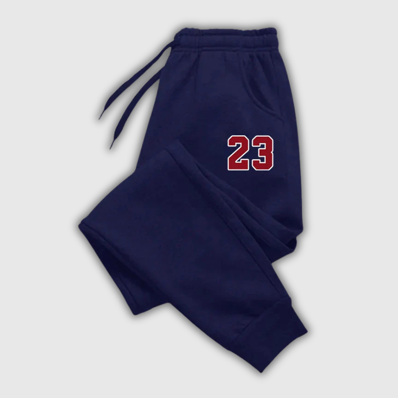 Men’s Luxury Print Fleece Sweatpants – Warm Jogging Pants for Autumn & Winter