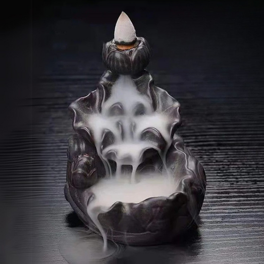 Backflow Incense Burners Waterfall Tower Ceramic Incense Cone Burner For Aromatherapy and Home Decor
