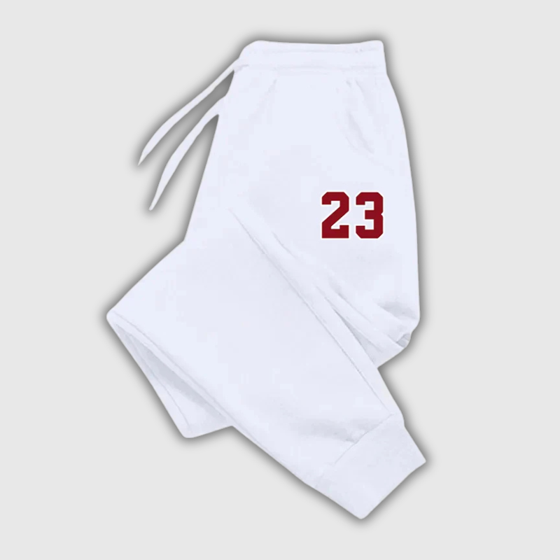 Men’s Luxury Print Fleece Sweatpants – Warm Jogging Pants for Autumn & Winter