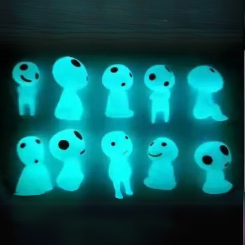 Glow-in-the-Dark Miniature Princess Figurines for Garden and Home Decoration