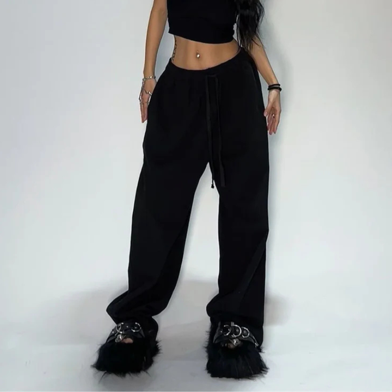 Y2K Retro Baggy Wide-Leg Sweatpants – Women’s Oversized Streetwear