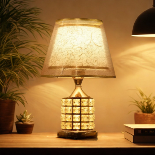 Luxeuria Luxe Golden Crystal Table Lamp – European Style