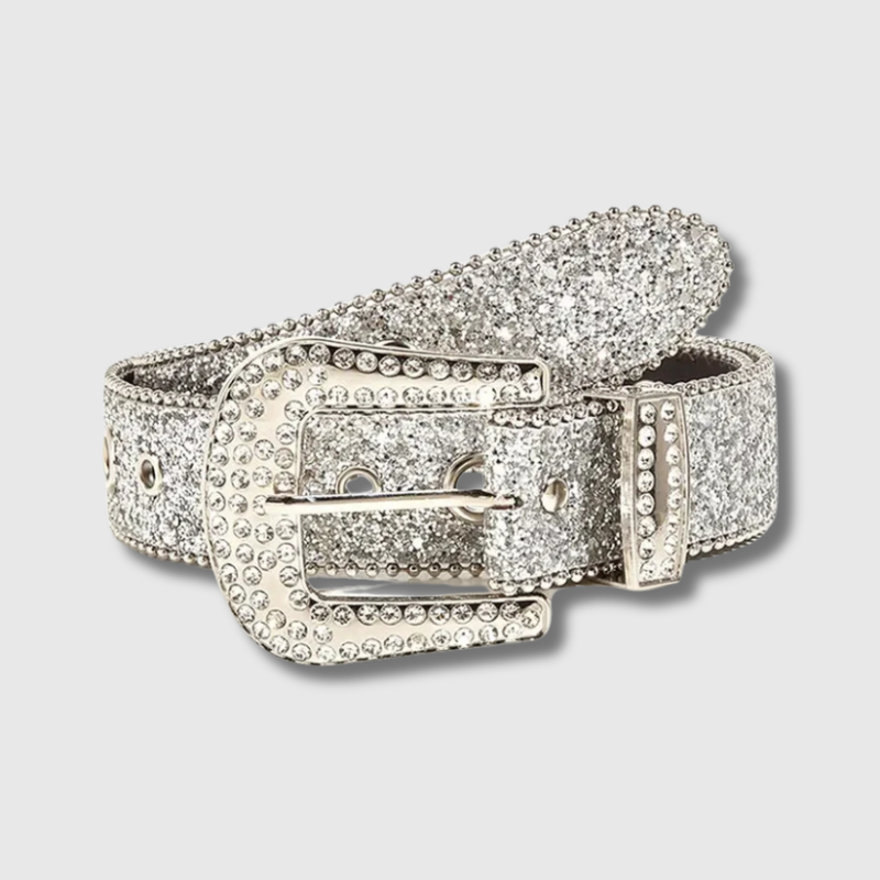 Luxeuria Luxe Sparkling Skull Rivet Belt
