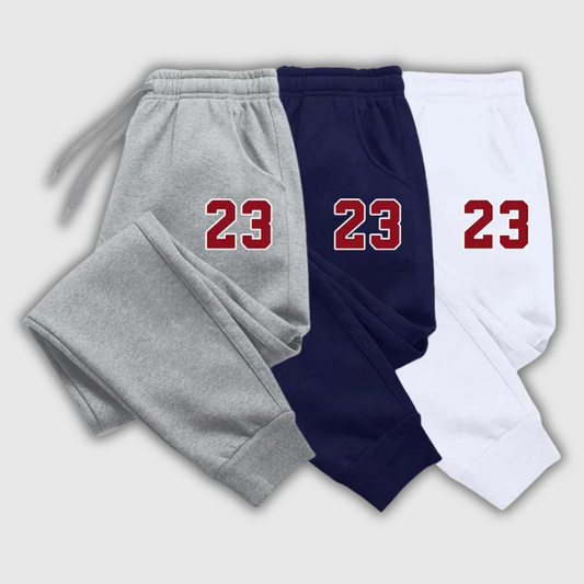 Men’s Luxury Print Fleece Sweatpants – Warm Jogging Pants for Autumn & Winter