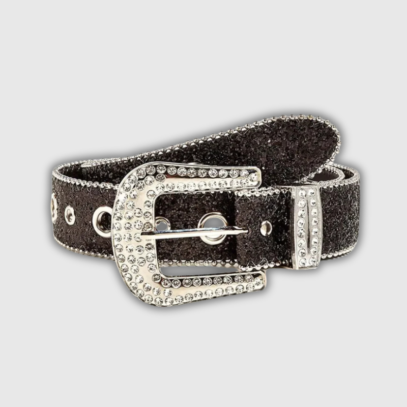 Luxeuria Luxe Sparkling Skull Rivet Belt