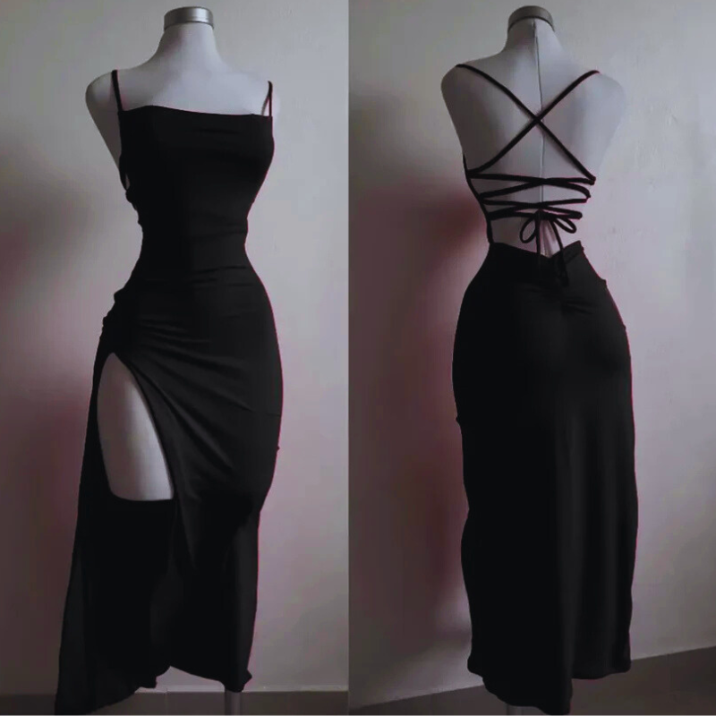Luxeuria Luxe Halter Strap Sheath Dress – Summer Streetwear Spice Girl Fit