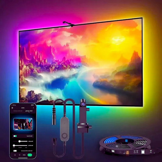 Smart RGBIC LED TV Backlight Strip with Color Sensor & App Control