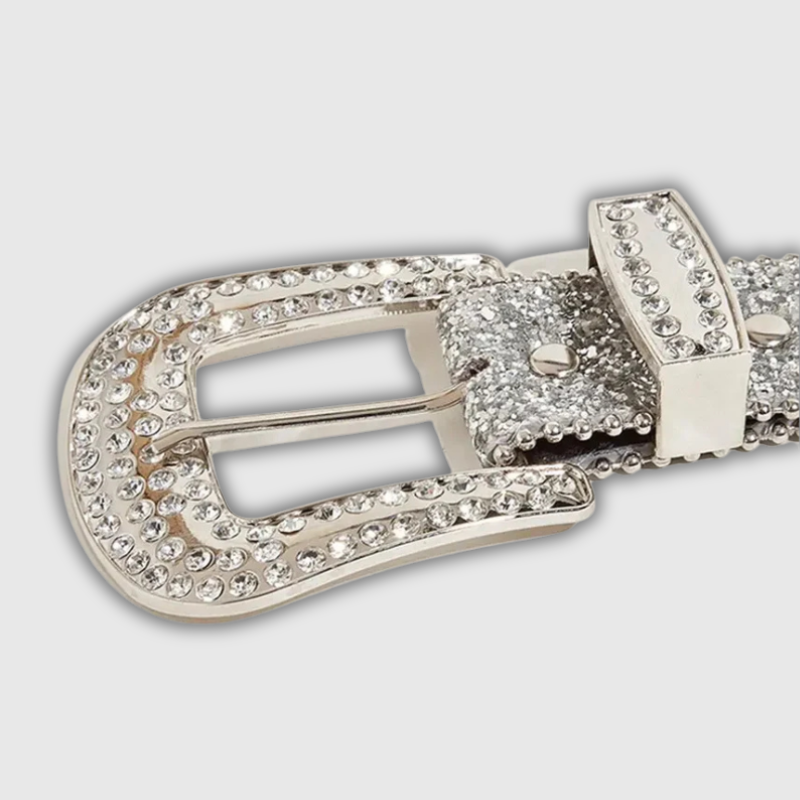 Luxeuria Luxe Sparkling Skull Rivet Belt