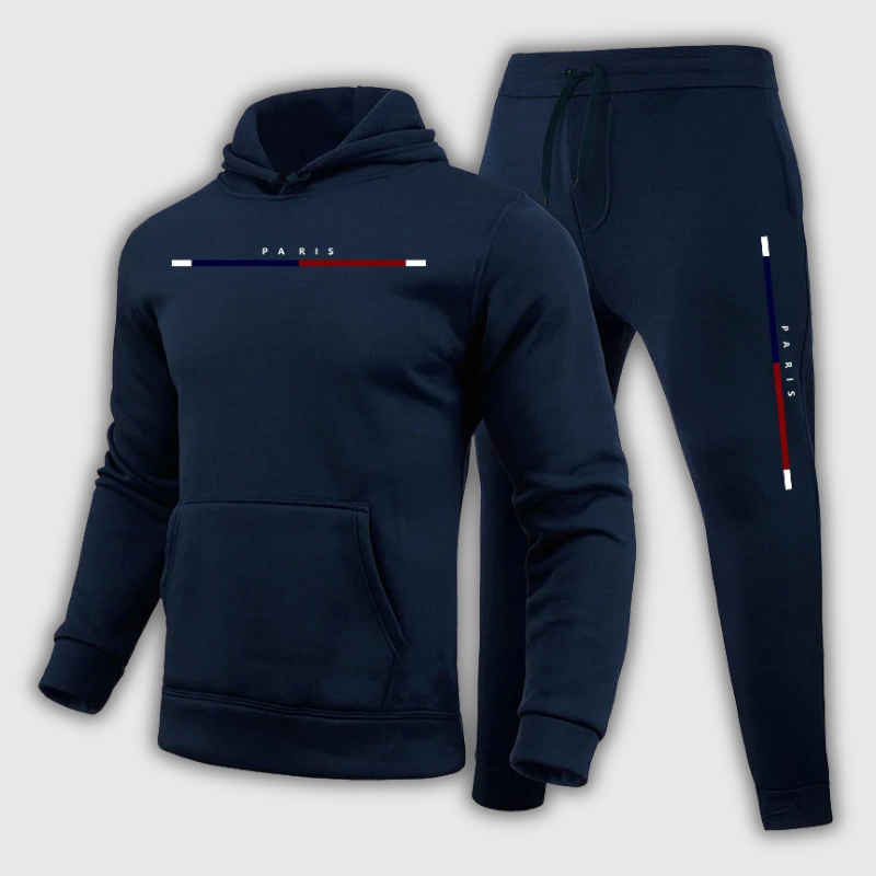 Men’s Autumn Hooded Tracksuit — 2-Piece Casual Gym & Jogger Set