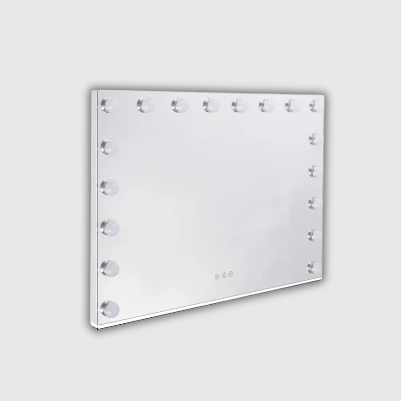 Luxeuria Luxe Wall-Mounted Rectangle Hollywood Vanity Mirror – 18 Dimmable LED Bulbs