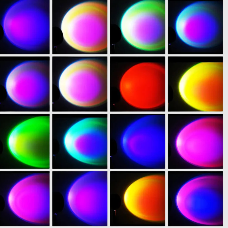 Smart Sunset Projection Lamp with App & Remote – LED Mood Light for Bedrooms and Photography
