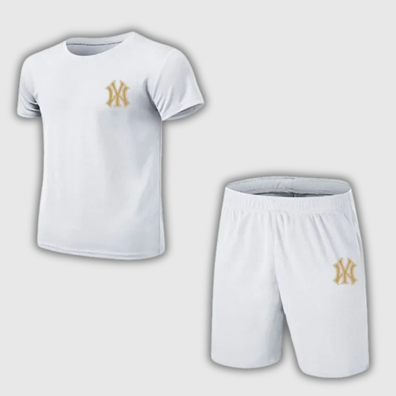 Men’s Summer Mesh Sports Set – Breathable Fitness Tracksuit (T-Shirt + Shorts)