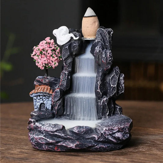 Mountain River Backflow Incense Burner – Zen Waterfall Aromatherapy Holder