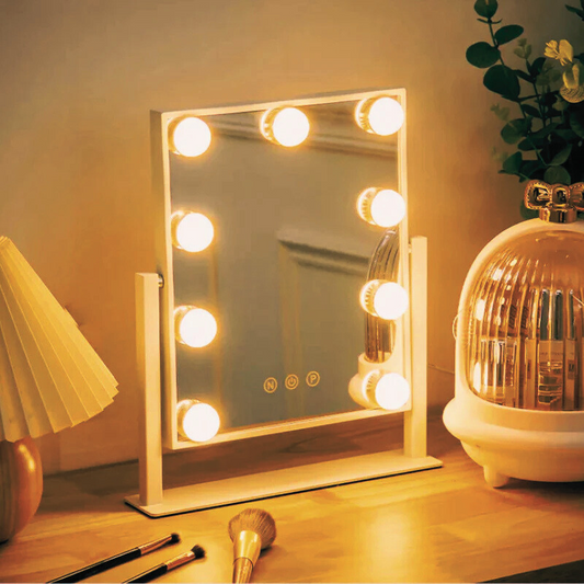 Luxeuria Luxe Hollywood Vanity Mirror – Dimmable LED Makeup Mirror with Touch Control
